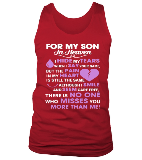for my son in heaven miss him so much father day 2017 tshirt Tank Top Unisex
