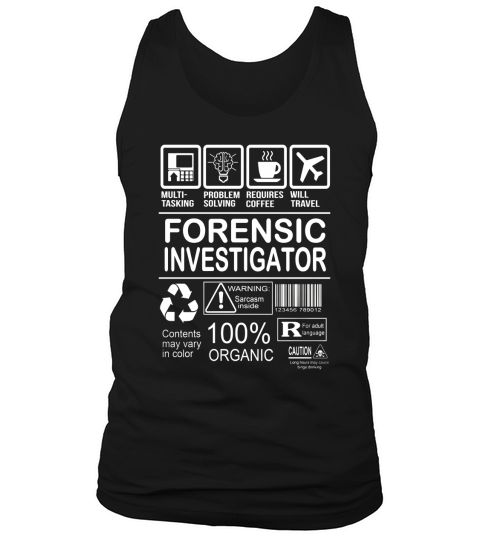 FORENSIC INVESTIGATOR FMultiold Tank Top Unisex