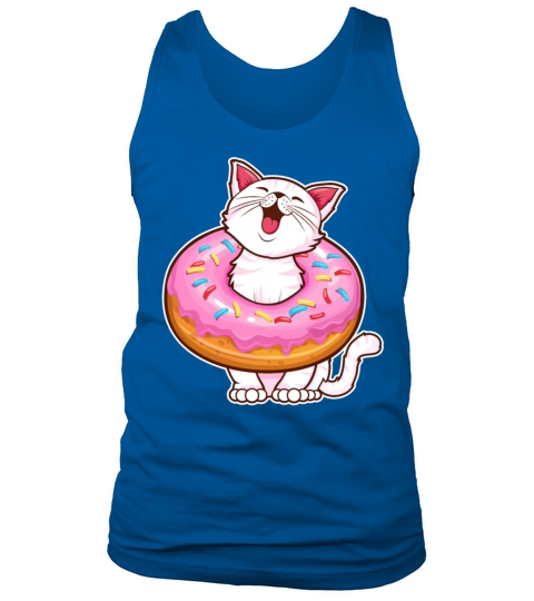 Funny Doughnut Cat Donut Lover - Cute Cat Tank Top Unisex