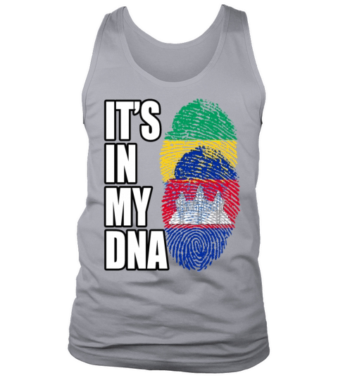 Gambian And Cambodian Mix Heritage DNA Flag Tank Top Unisex