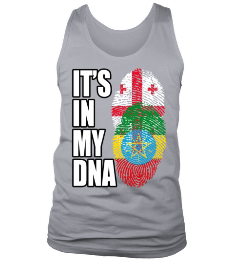 Georgian And Ethiopian Mix Heritage DNA Flag Tank Top Unisex