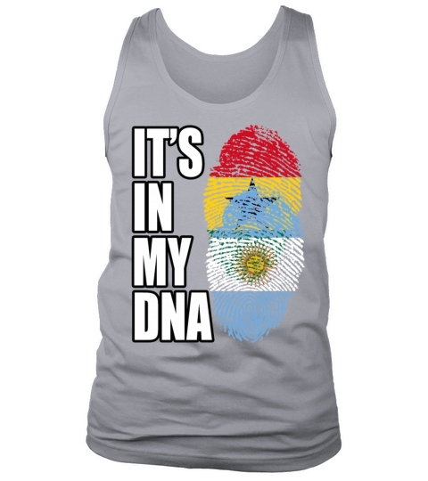 Ghanaian And Argentinian Mix Heritage DNA Flag Tank Top Unisex