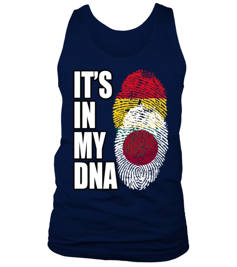 Ghanaian And Japanese Mix Heritage DNA Flag Tank Top Unisex