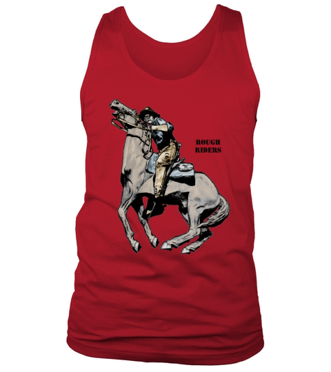 Spanish American War Rough Riders Soldier on Horse Tank Top Unisex