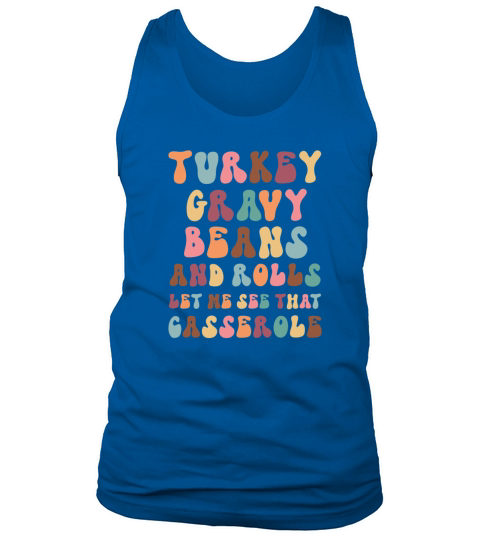 Thanksgiving Turkey Gravy Beans and Rolls Retro Tank Top Unisex