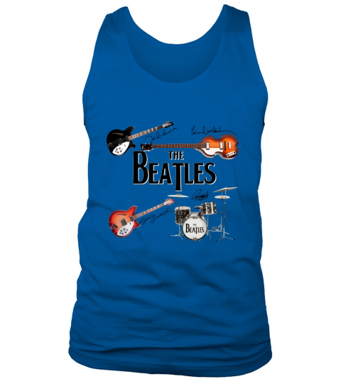 The Beatles Band Guitar And Drum Signatures shirt Tank Top Unisex