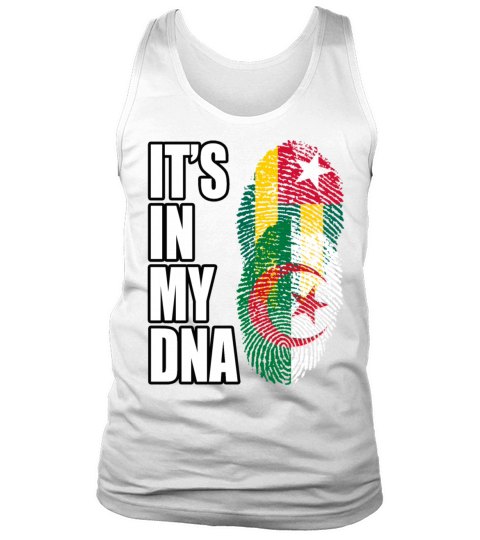 Togolese And Algerian Mix Heritage DNA Flag Tank Top Unisex