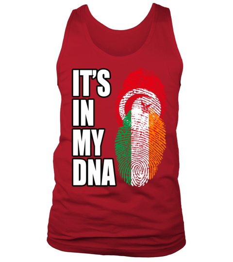 Tunisian And Irish Mix Heritage DNA Flag Tank Top Unisex