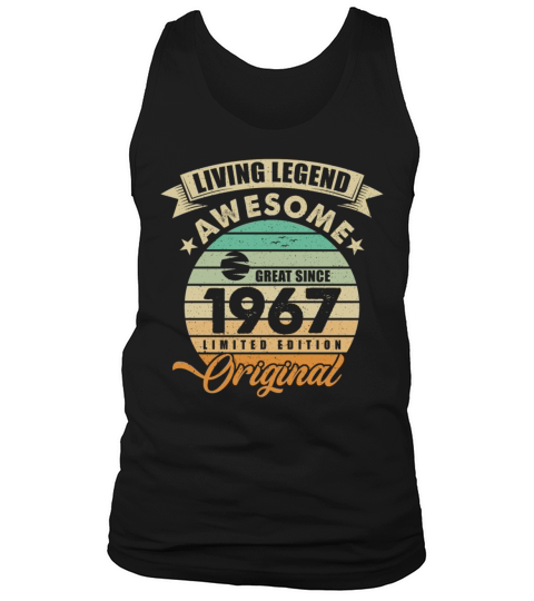 Vintaga 1967 Birthday Tank Top Unisex