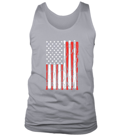 Vintage American Flag Baseball 4th Of July Tank Top Unisex