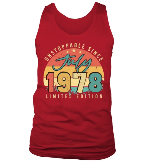 Vintage July 1978 Tank Top Unisex