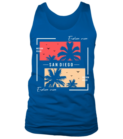Vintage Mission Beach California Tank Top Unisex