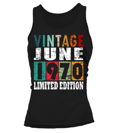 1970 vintage born in June gift Tank top Woman