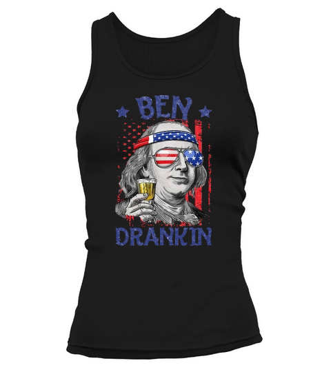 American Flag Beer Ben Drankin shirt Tank top Woman