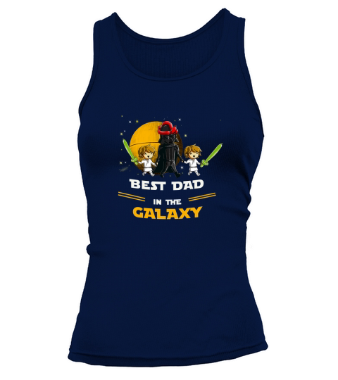 Best Dad in the galaxy. Father and 2 sons - Coffee Mug (colored) Tank top Woman