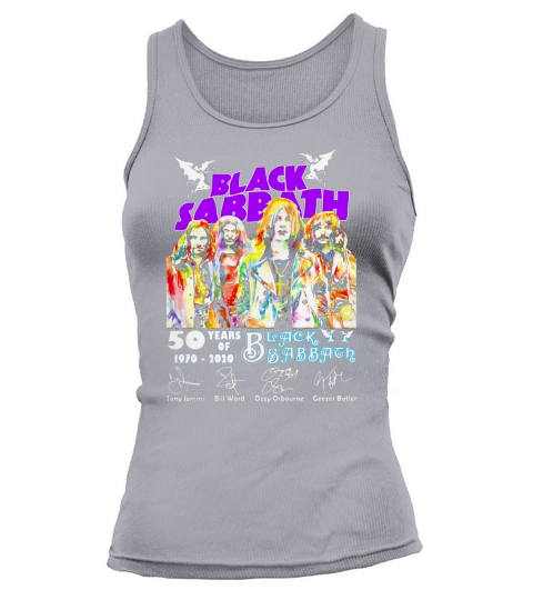 Black Sabbath 50 years of 1970 2020 signatures Tony Iommi shirt Tank top Woman