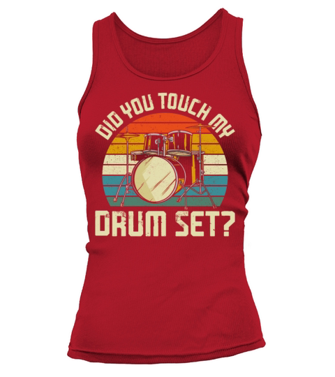 Drummer Drum Set Vintage Retro Did Tank top Woman