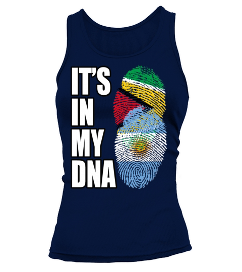 Guyanese And Argentinian Mix Heritage DNA Flag Tank top Woman