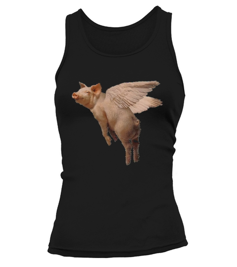 Quand les cochons volent t-shirt Ailes de cochon volant haut drôle drôle Tank top Woman