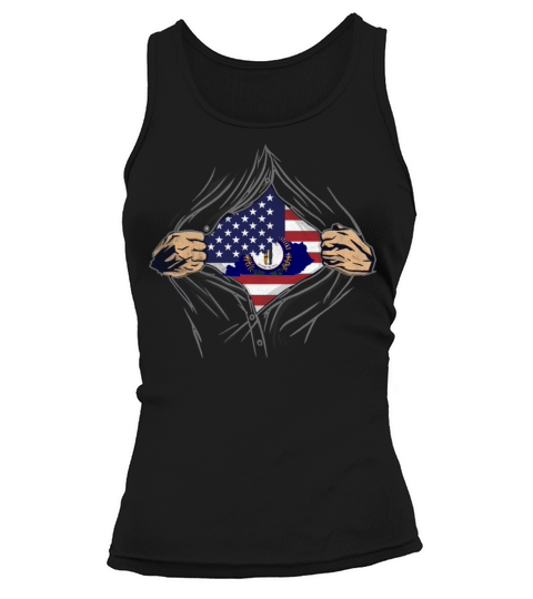 Rip Reveal America State Flag Kentucky Tank top Woman