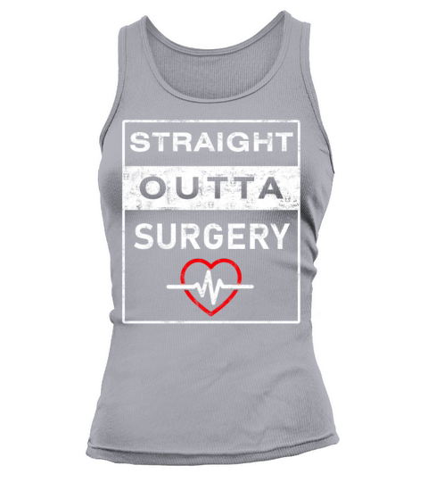 Straight Outta Surgery heart ECG Tank top Woman