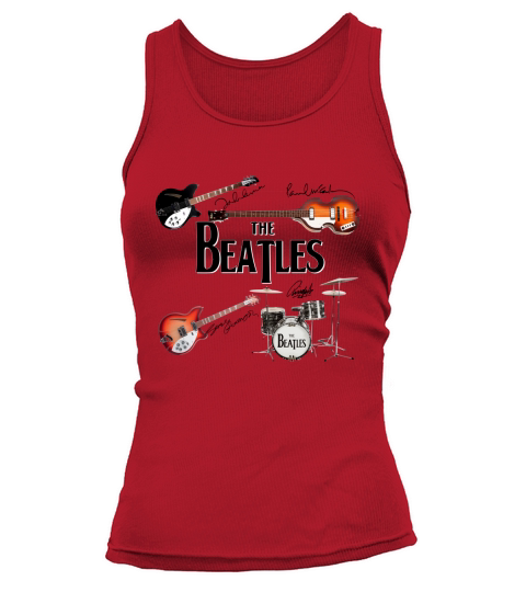 The Beatles Band Guitar And Drum Signatures shirt Tank top Woman