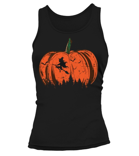 Vintage Halloween pumpkin Tank top Woman