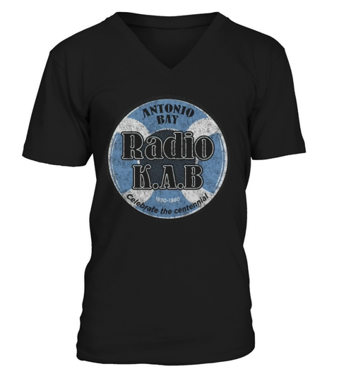 ANTONIO BAY  RADIO KAB THE FOG RADIO K A B HORROR MIST 1980 MOVIE JOHN CARPENTER V-Neck T-shirt