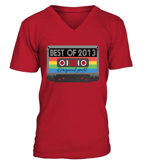 Best Of 2013 Vintage Cassette Retro Birthday V-Neck T-shirt