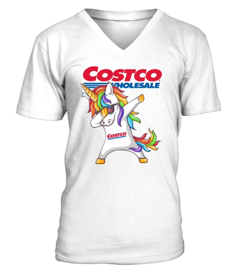 Costco Wholesale Unicorn Dabbing V-Neck T-shirt