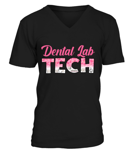 Dental Lab Technicians Work Dentist Gift V-Neck T-shirt