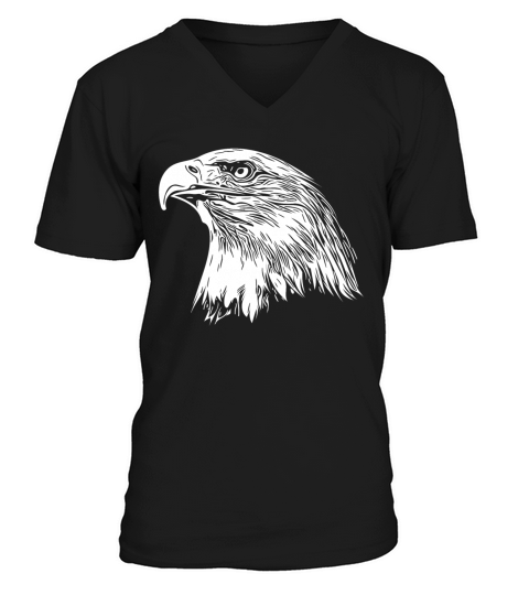 Eagle Portrait For Nature Bird Lovers V-Neck T-shirt