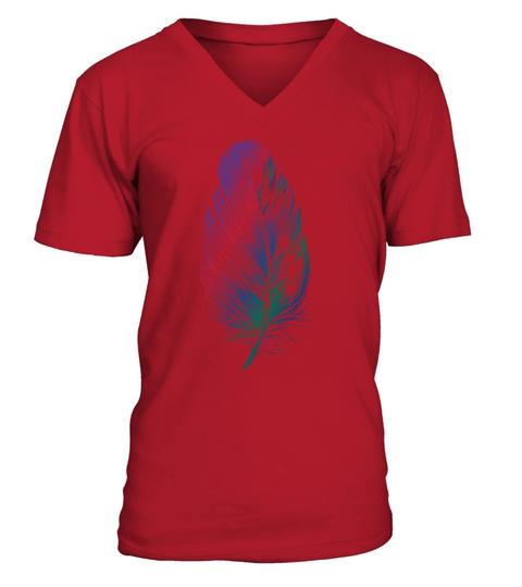 feather V-Neck T-shirt