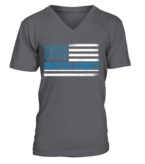Flag November Insulin Diabetes Awareness Month V-Neck T-shirt