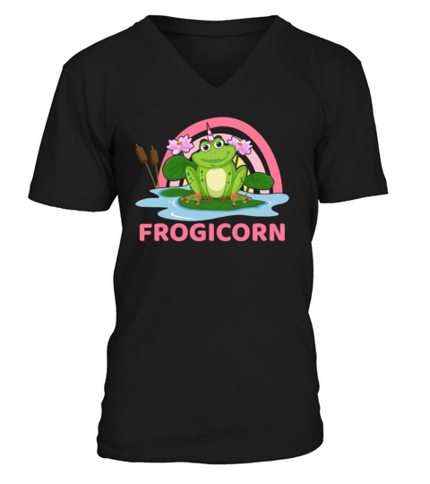 Frogicorn - Funny Unicorn and Frog Lover Pun V-Neck T-shirt