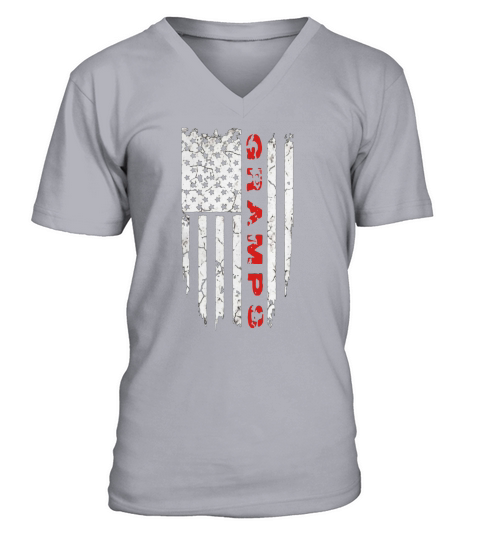 Gramps American Flag T-shirt Grandpa Gifts Men Tee Shirts V-Neck T-shirt