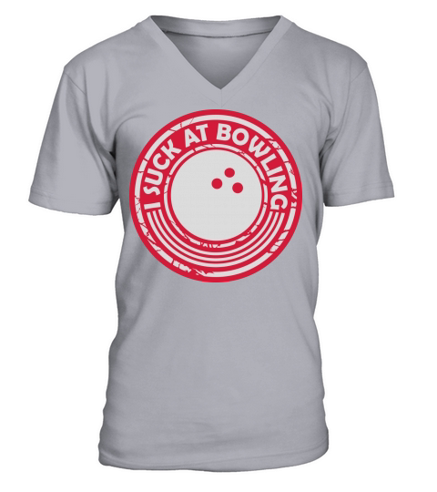 I suck at bowling V-Neck T-shirt
