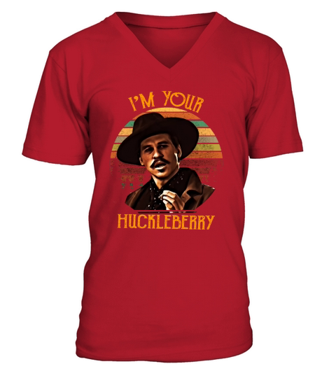 IM YOUR HUCKLEBERRY Vintage Sun Retro V-Neck T-shirt