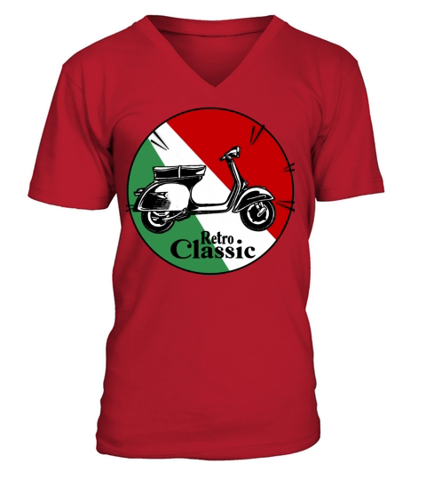 ITALIA VESPA SCOOTER T SHIRT V-Neck T-shirt