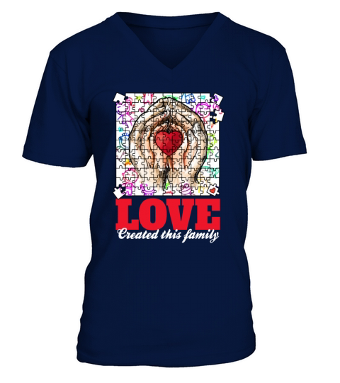 Love Created This Family Adoptive Parents Adopted V-Neck T-shirt