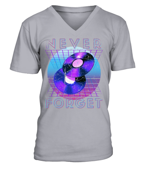Never Forget Retro 80s 90s Nostalgia V-Neck T-shirt