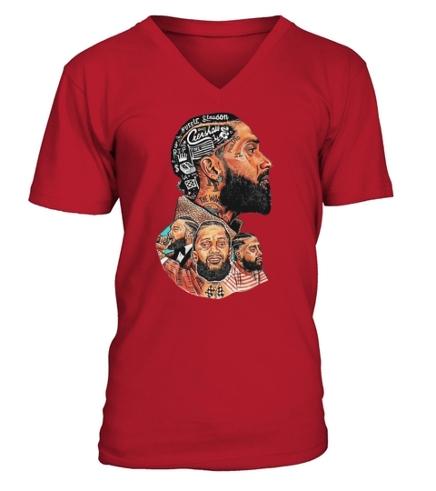Nipsey Hussle Crenshaw and Slauson Hip hop shirt V-Neck T-shirt