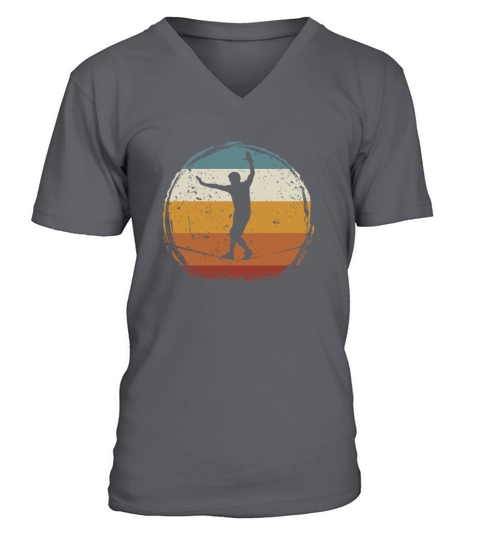 Retro vintage Slackline V-Neck T-shirt