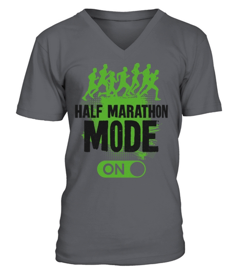 Running Runner Half Marathon V-Neck T-shirt
