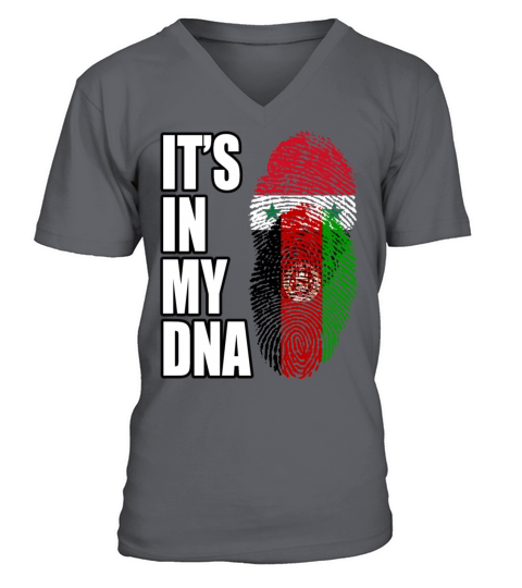 Syrian And Afghanistan Vintage Heritage DNA Flag V-Neck T-shirt