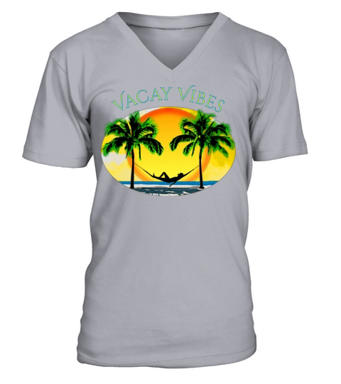 Vacay Vibes Funny Beach Summer Vacation V-Neck T-shirt