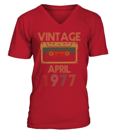 Vintage April 1977 V-Neck T-shirt