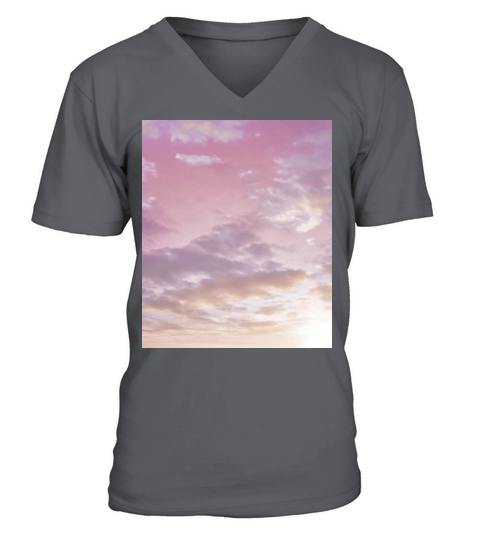 Vintage Pink Cloud Aesthetic Dreamcore Angelcore V-Neck T-shirt