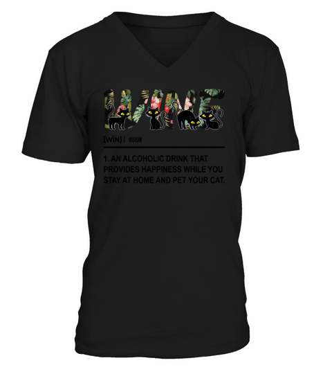 Wine An Alcoholic Drink That Provides Happiness V-Neck T-shirt