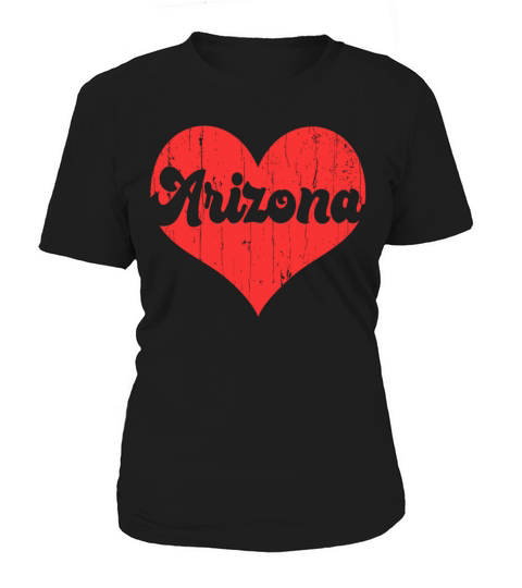 America Citizen US State Flag Heart Love Arizona Women's T-Shirt